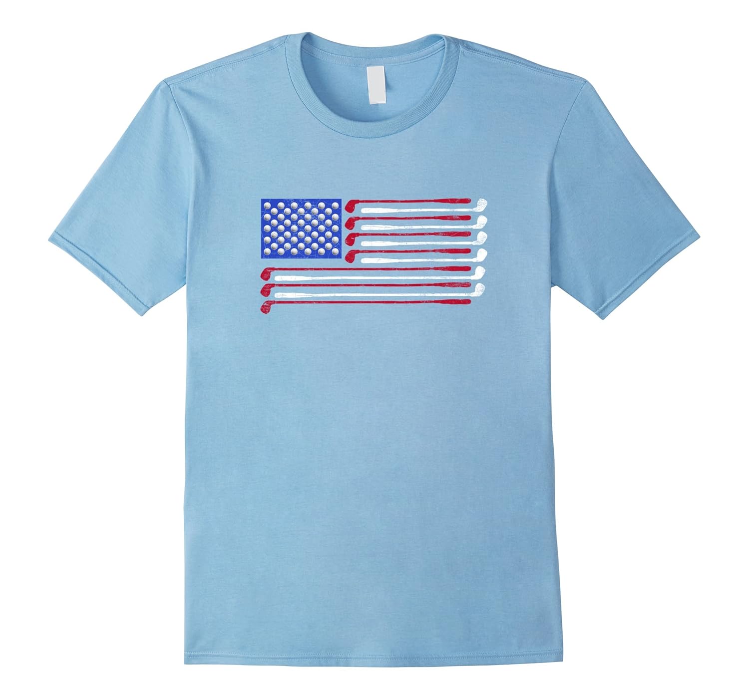 Mens Good Dad Gifts - 4th July U.S Flag T Shirt Golf Tee-anz