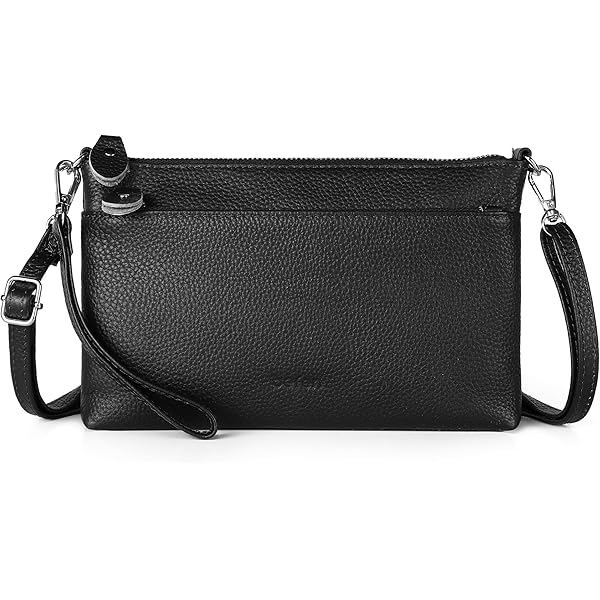 ZOOEASS Triple Zip Small Crossbody Bag Lightweight Purses