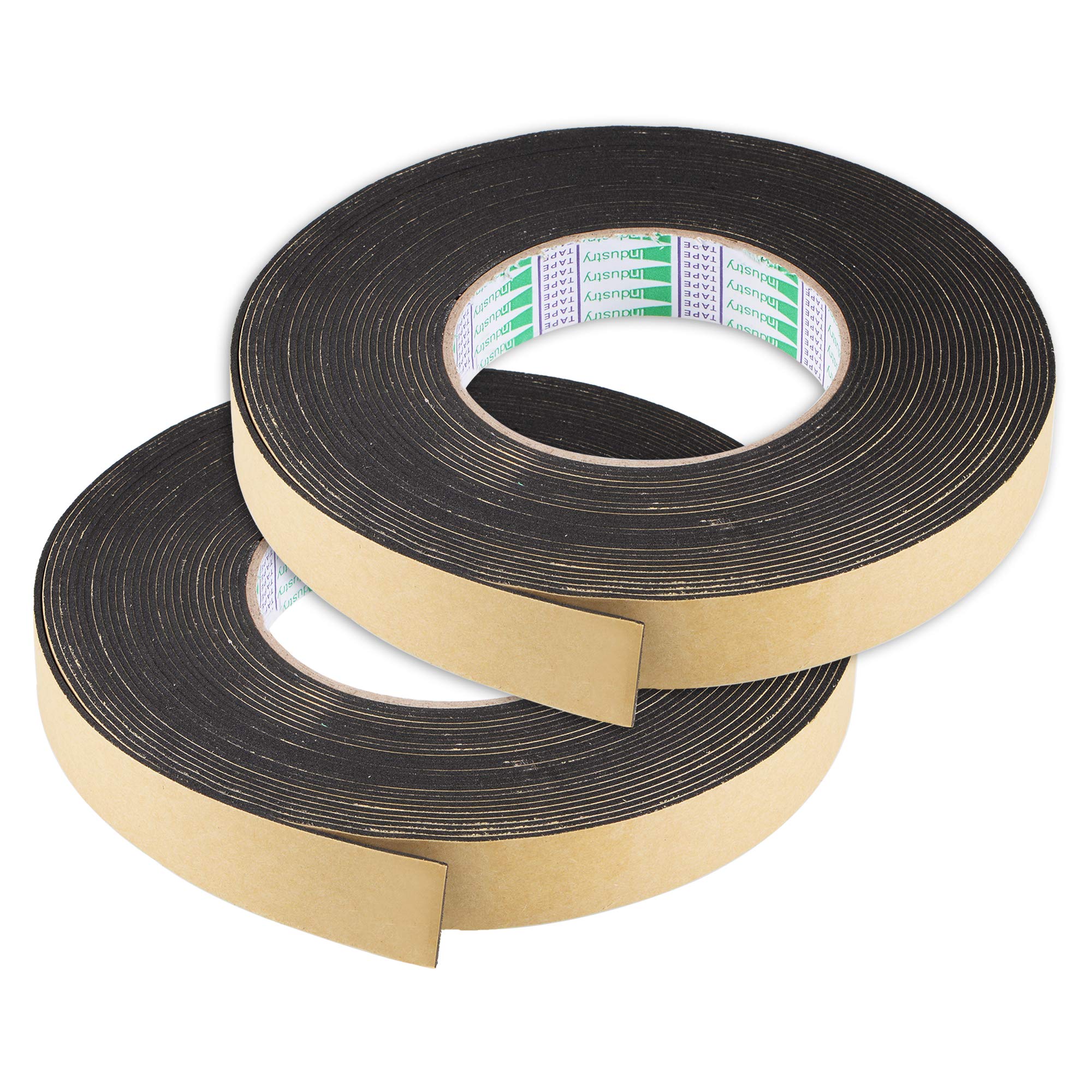 sourcing map Sealing Foam Tape 20mm Wide 1.5mm Thick 10m/32.8ft Long, EVA Self Adhesive Weather Strip for Window Door Insulation, Pack of 2