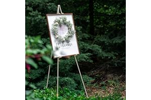 ARTIFY ART SUPPLIES ARTIFY 64" Sign Easel Stand | Instant Display Tripod for Wedding Signs, Posters, Paintings, Canvas, and Poster Boards | Portable Stand for Home, School Supplies, Shop, and Ceremonies, White