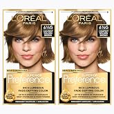 L'Oreal Paris Superior Preference Luminous Fade-Defying Permanent Hair Color, Hair Dye For Up to 9 Weeks of Radiance, Lightest Golden Brown 6.5G, 1 Hair Dye Kit (Pack of 2)