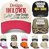 Design Your Own Custom Vintage Trucker Hat | Upload Text, Logo, Or Image | Premium Snapback Baseball Hat for Men & Women
