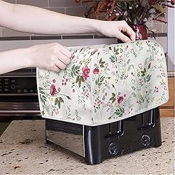 Doojoayie Simple Flower 4 Slice Toaster Cover Small