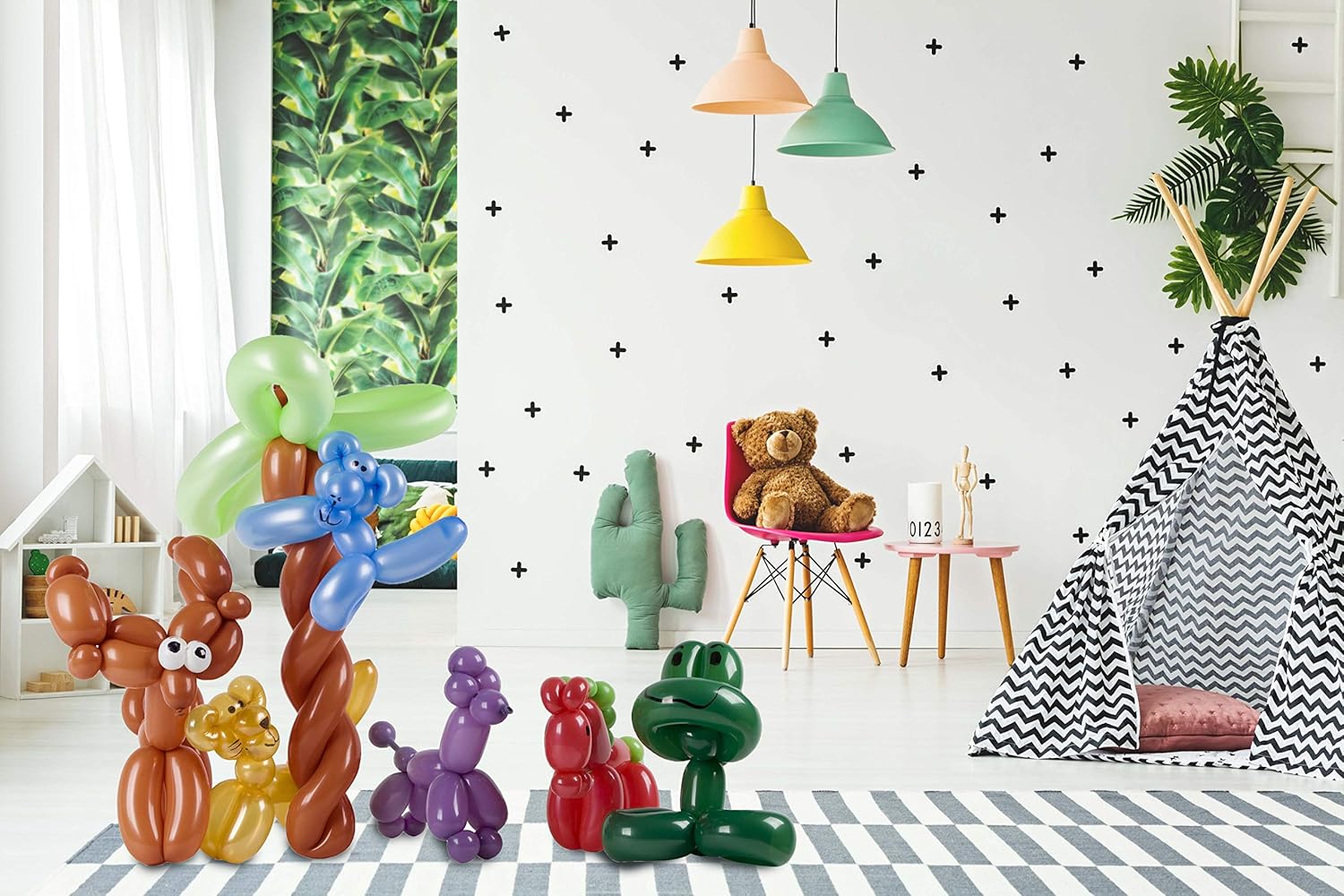 Brown Long Balloons - Mocha 260 Balloons 100 Count - Chocolate Balloon Animal Balloons - 260Q Balloons - Twisting Balloons for Magic Tricks, Birthdays Party, Clowns Gift Box (Coffee Brown, 100 pc): Toys & Games