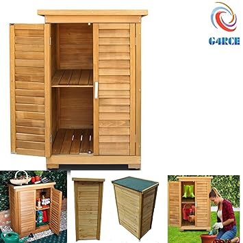 All Weather Portable Wooden Outdoor Garden Cabinet Shed Shelf