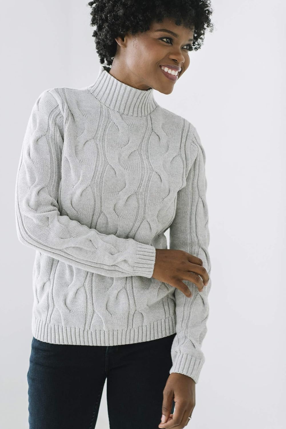 chunky cable knit sweater