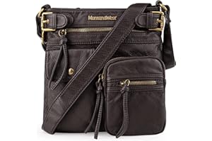 Montana West Crossbody Bag for Women Soft Washed Leather Multi Pocket crossbody handbags