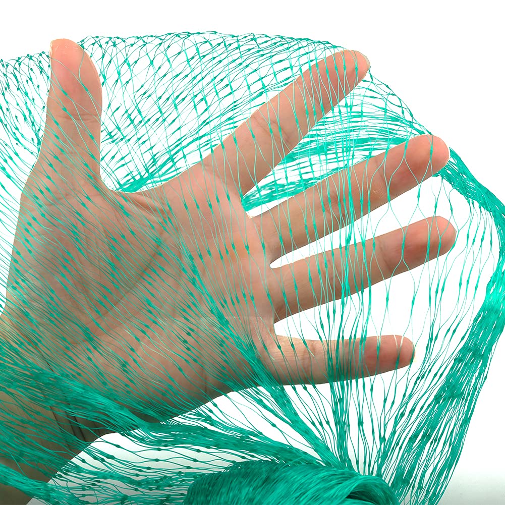 KINGLAKE 4x6m Green Garden Netting, Bird Netting Pond Plant Netting for Protecting Fruit Tree Vegetable Patch Flowers Crops Strawberry Pea and Bean, 15x15mm Holes Fine Mesh