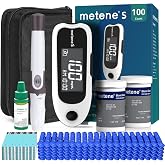 Metene S Blood Glucose Monitor Kit, Blood Sugar Testing Kit, 7s Reading | 100 Test Strips &amp; 100 Lancets &amp; Control Solution, Diabetes Testing Kit for Daily Use HSA/FSA