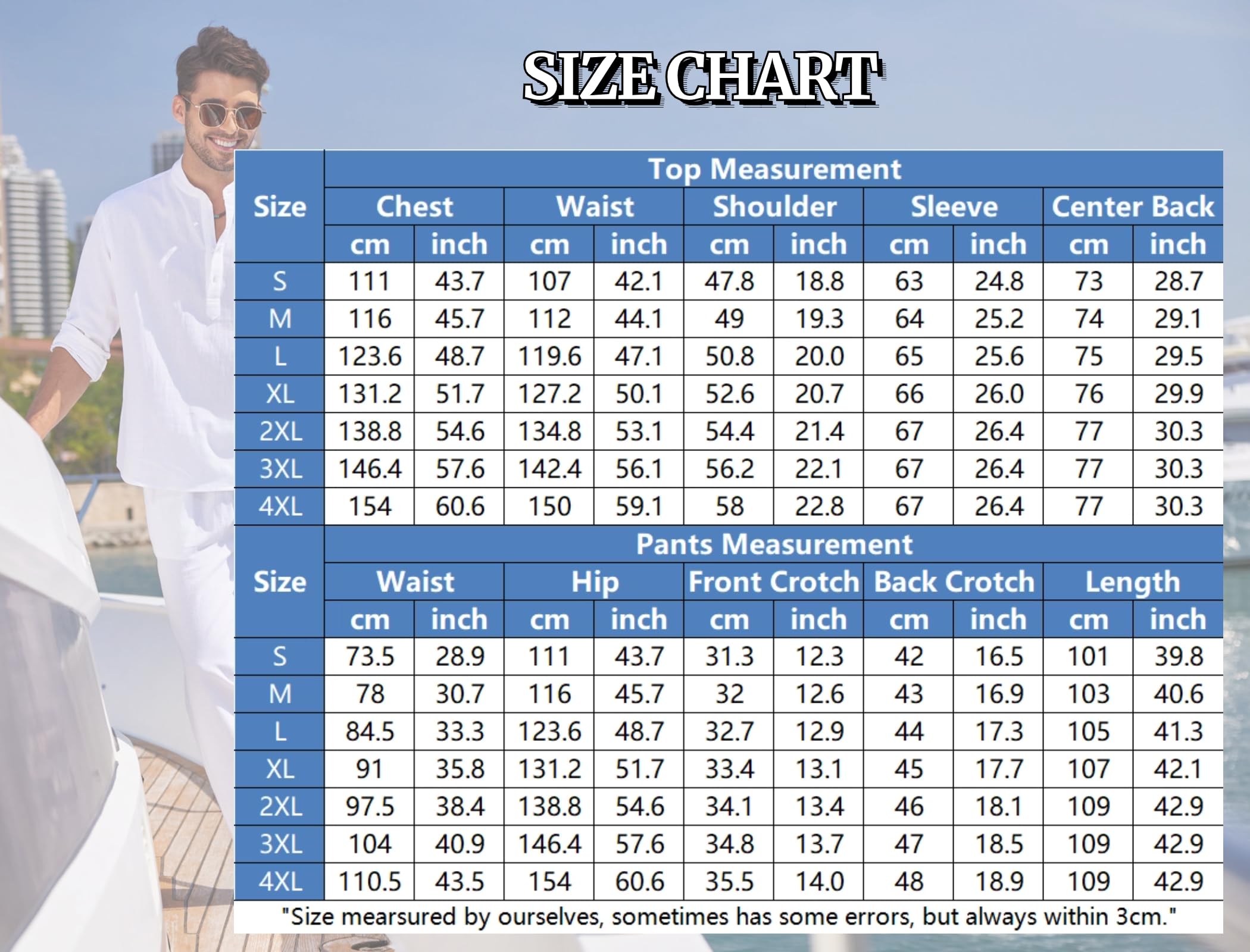 COOFANDY Men's 2 Pieces Cotton Linen Set Long Sleeve Henley Shirts Casual Beach Pants With Pockets Summer Yoga Outfits