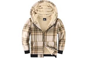 Dekomere Boys Fleece Jacket with Hood Unisex Child Sherpa Lined Zip Up Warm Coat Hooded Sweatshirt Outerwear