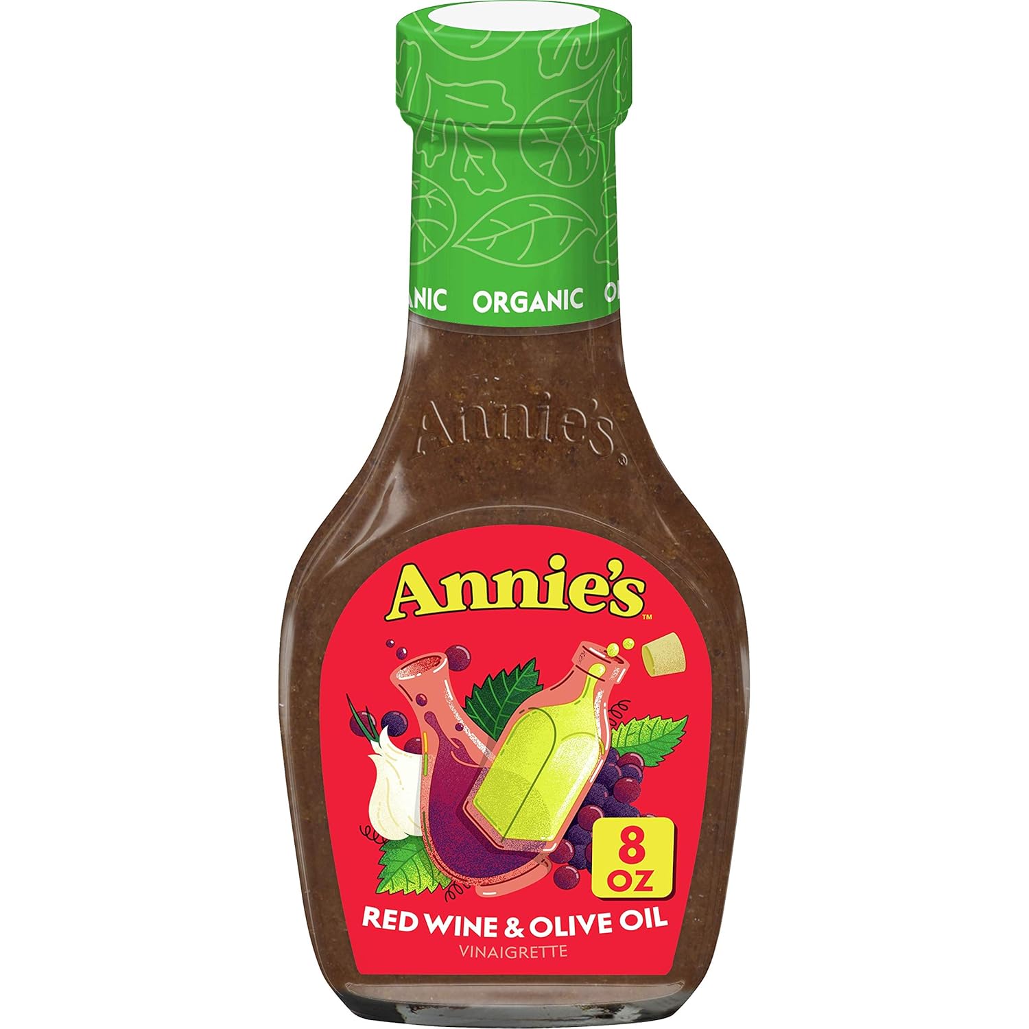 Amazon Com Annie S Organic Red Wine Olive Oil Vinaigrette Salad Dressing Non Gmo 8 Fl Oz Grocery Gourmet Food