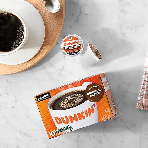 DUNKIN’ ORIGINAL BLEND MEDIUM ROAST COFFEE, 10 KEURIG K-CUP PODS