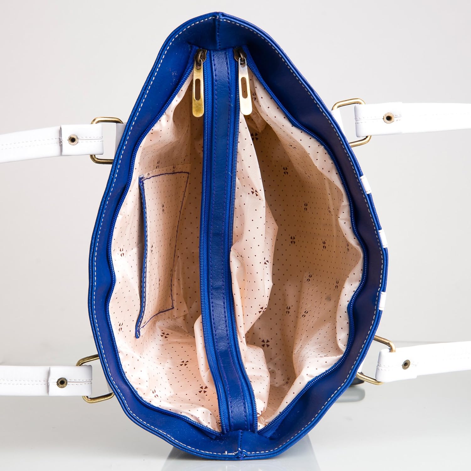 mammon women's handbag and sling bag combo (multicolour, hs-3strip-blu)