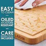 LARHN Premium Organic 2-in-1 Chopping Board & Serving Tray 44x30x2cm view 5