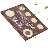 Tequila Shot Board Tequila Gifts for Women Men Shot Glasses Holder Serving Tray with Salt Rim Wooden Bartender Gifts for Liquor Bar Housewarming Party Restaurant Family(9.9 x 7 Inch,Brown Color)