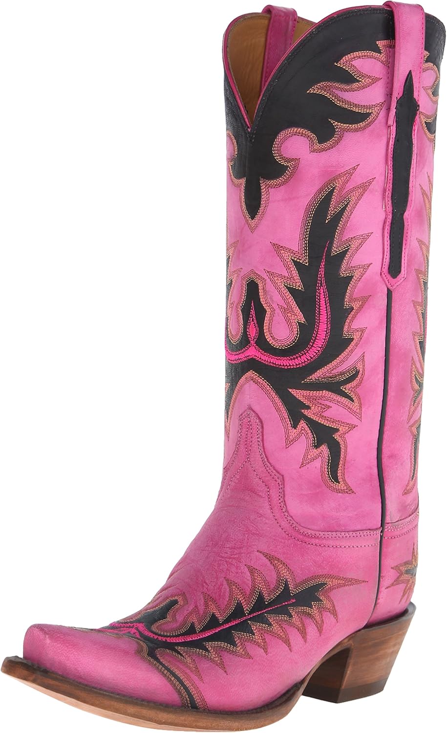 Lucchese Women's L4726.S54 Destroyed Hot Pink Goat Boot 7