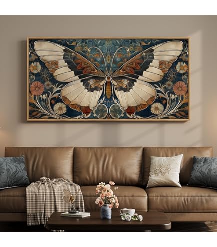 Feeby Non-woven canvas print - moderne woonkamer decoratie foto's - Moderne stad van de toekomst in beige - 115x70 cm - woonkamer decor canvas print - woonkamer decoratie