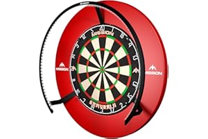 Mission Darts Torus 270 | Dart Board LED Lighting System with Easy Access to Dartboard Area for Unrestricted Play, Available in Sand Blasted Black