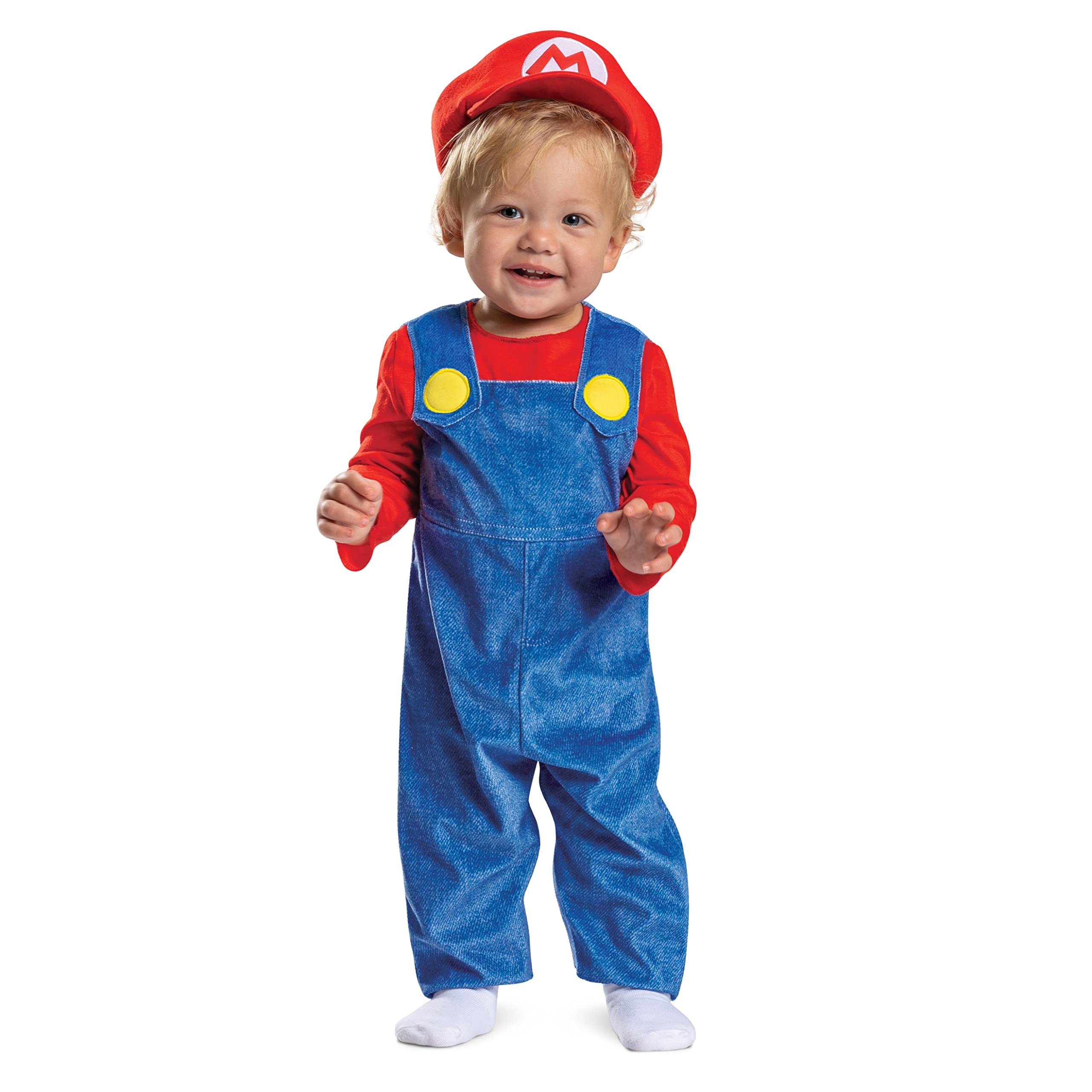Disguise Infant Mario Costume, Official Super Mario Bros Outfit for Babies