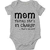 AW Fashions Mom Thinks She's In Charge... That's So Cute Baby Bodysuit Cute Newborn Girl Boy Coming Home