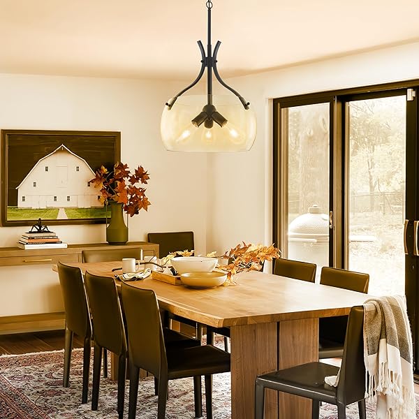 NZZDYI 4-LIGHT FARMHOUSE CHANDELIER FAUX WOOD CHANDELIERS DINING ROOM LIGHT FIXTURE ADJUSTABLE RUSTIC CAGE PENDANT LIGHT FIXTURES FOR KITCHEN ISLAND ENTRYWAY BEDROOM