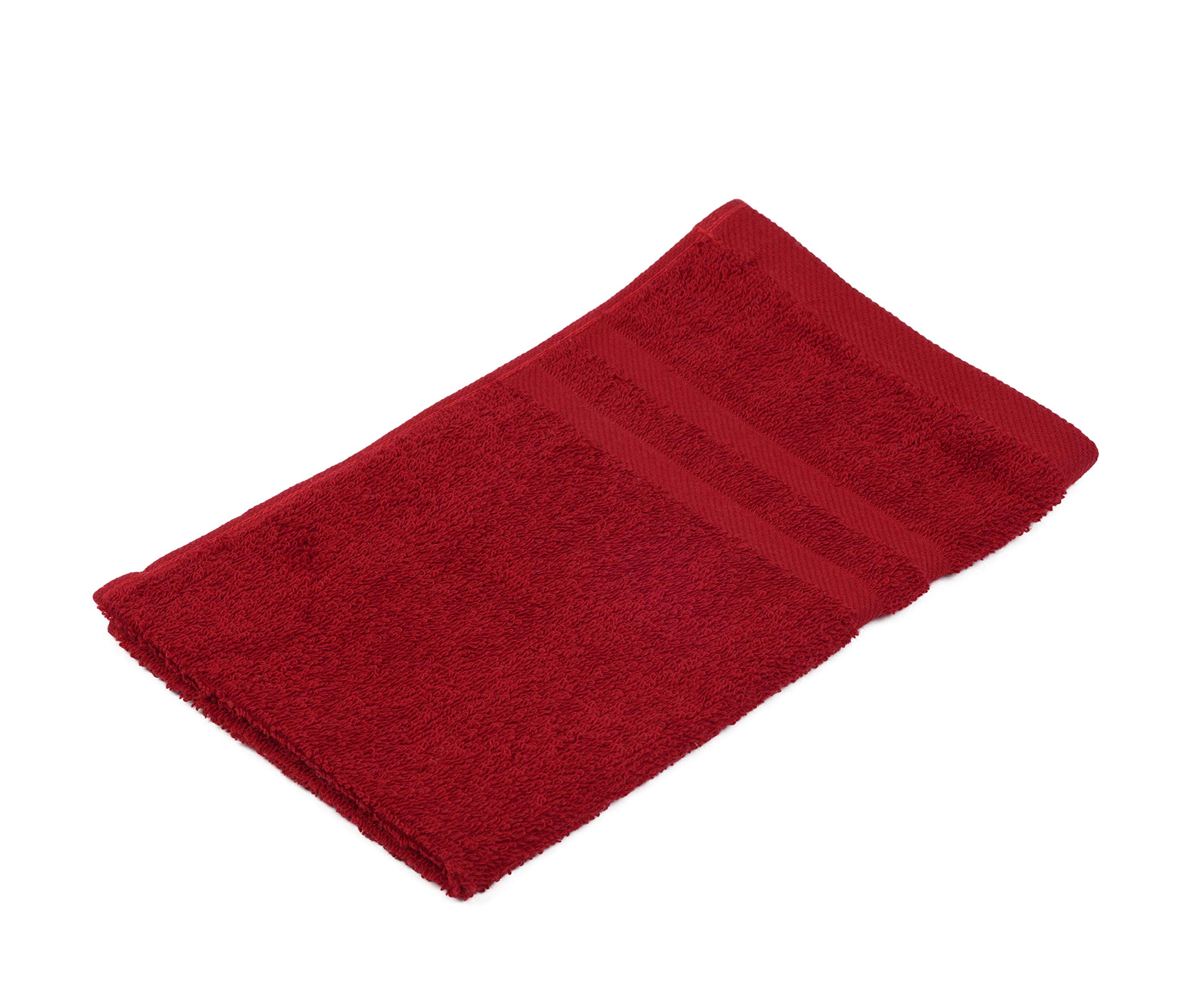 Gözze - Set of 4 Guest Towels, Soft and Absorbent, 100% Cotton, 30 x 50 cm - Bordeaux