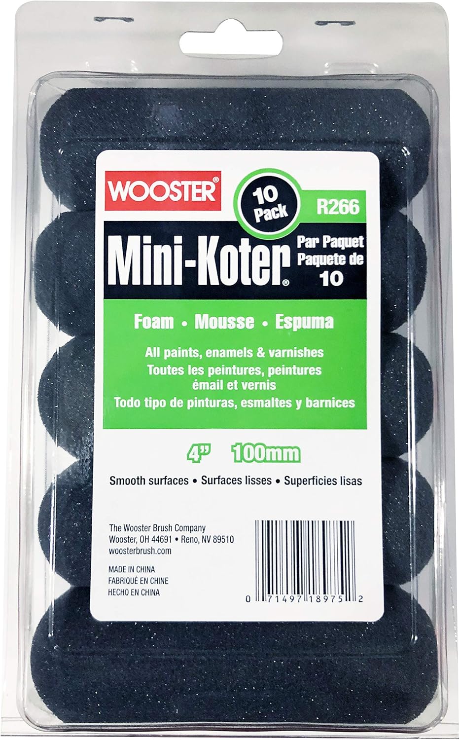 Wooster Brush Mini Koter R266 4 Inch Mini Roller Foam 10 Pack Amazon Com