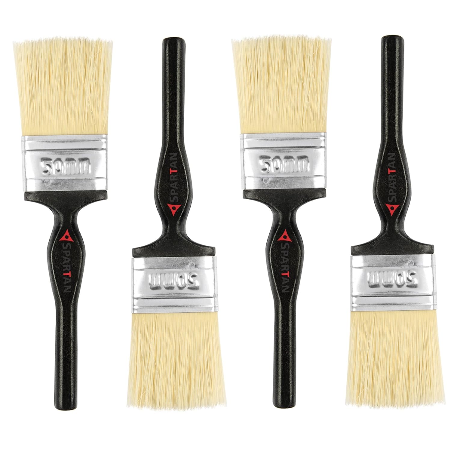 Spartan Paint Brush with Acrylic Nylon Blend Round Bristles (Pack of 4