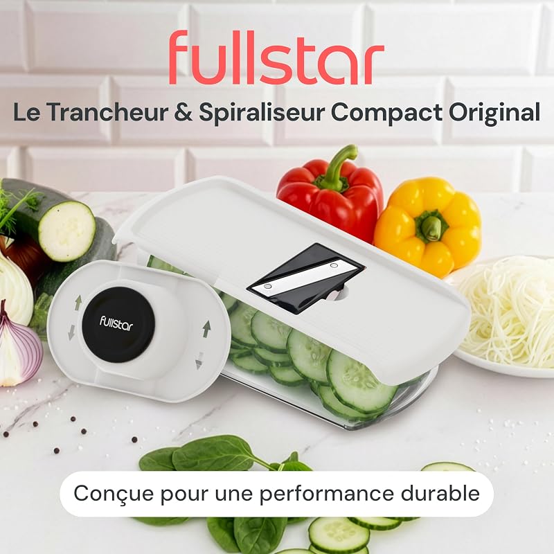 Pro - Mandoline Cuisine, Coupe Julienne et Râpe 6-en-1