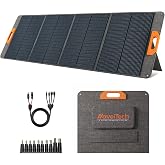 NaveiTech 200W Portable Solar Panel, 25% High Efficiency Foldable Solar Panel Charger for Power Station, for Power Station, with Sturdy Kickstands, Fast Setup for Camping, RV, Pickup, Marine Off-Grid
