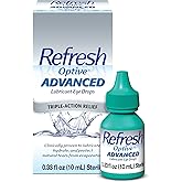 Refresh Optive Advanced Lubricant Eye Drops, Sterile, White, 0.33 Fl Oz
