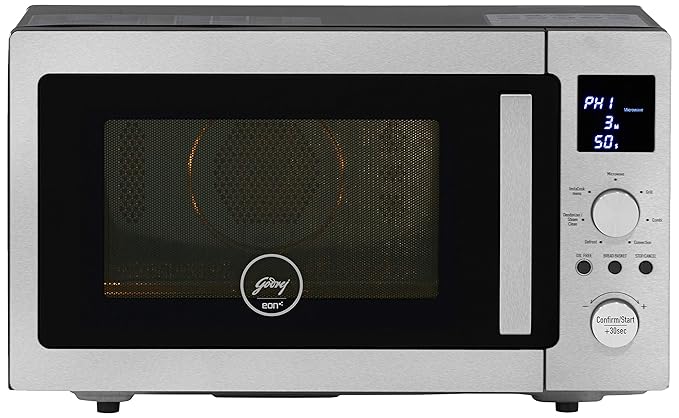 Godrej 28 L Inverter Convection Microwave Oven (GME 528 CIP1 QM Plain Elec, Silver)