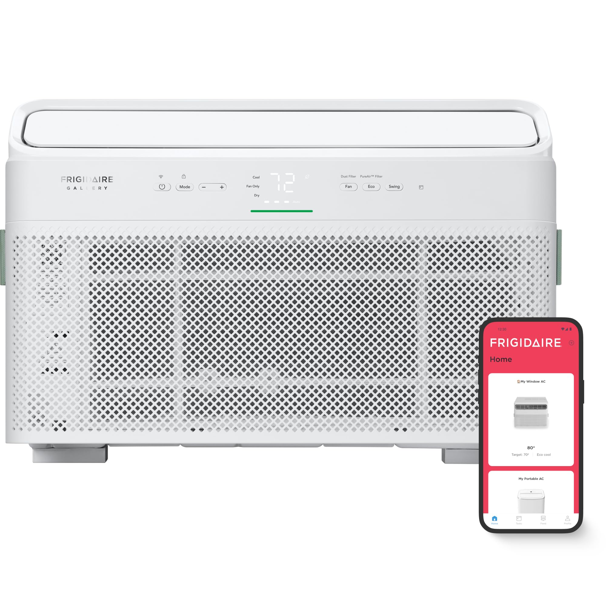 Photo 1 of Frigidaire Gallery 10,000 BTU Smart Inverter Window Air Conditioner with Wi-Fi, Energy Star Most Efficient Certification & Indoor Air Quality Monitoring, Cools Up to 450 Sq. Ft., Ultra Quiet, White