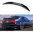 WheelX Rear Spoiler Compatible with 2006-2011 BMW E90 3 Series & 2008-2012 E90 M3 Sedan, High Kick PSM Style, Exterior Duckbill Spoiler Trunk Tail Deck Lid Wing Lip (Glossy Black)
