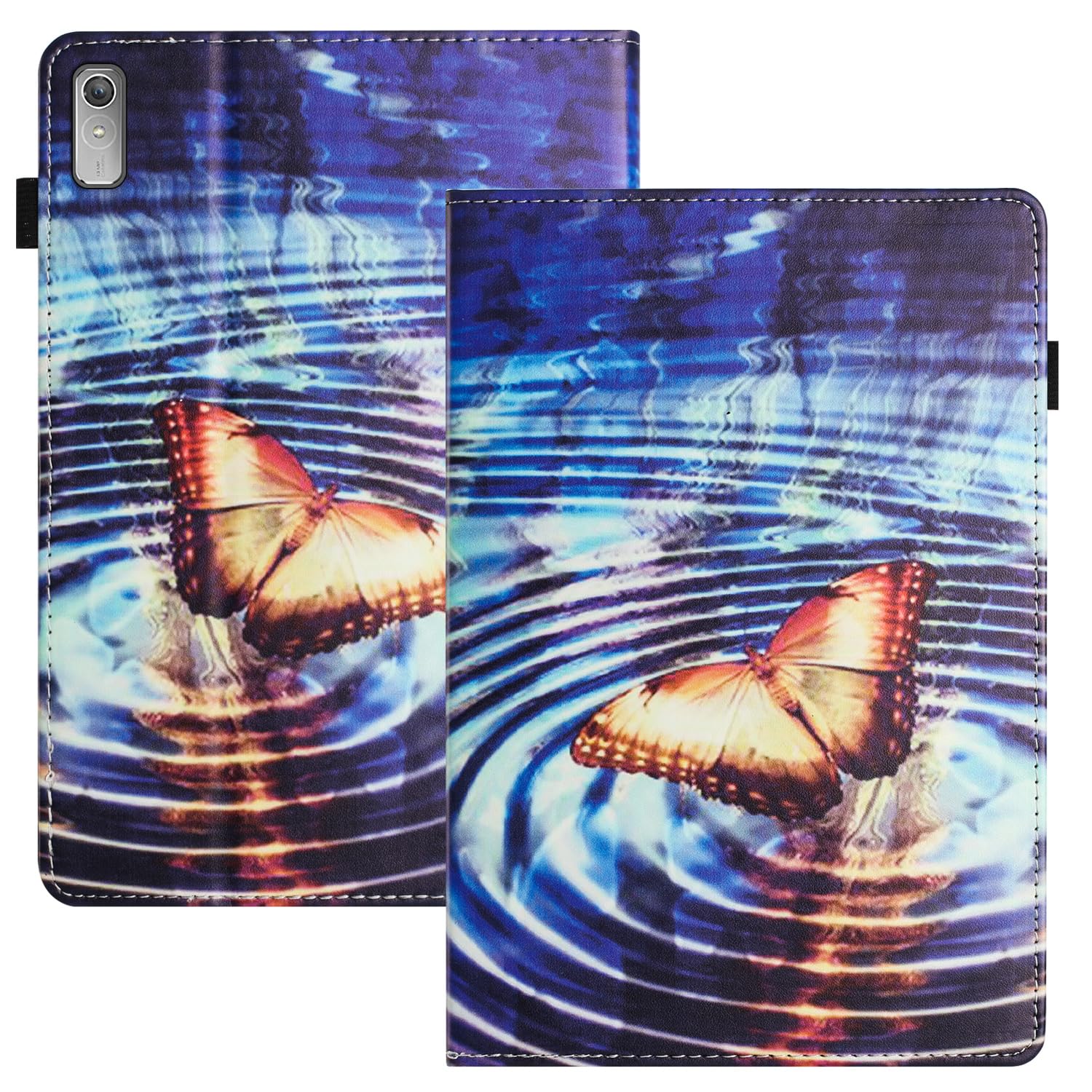 LSPCASA Case For Lenovo Tab P11 Gen 2 PU+TPU Lenovo Tab P11 2nd Gen Case Auto Wake/Sleep Lenovo P11 Gen 2 Case With Card Slots Lenovo P11 2nd Gen Case Butterfly