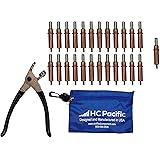 25 Each C1/8 Cleco Fasteners (Made in USA) with Cleco Pliers & Pouch