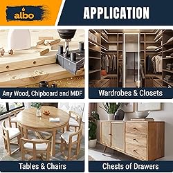 ALBO Wooden Dowel Pins 3/8 x 1 1/2 inch Fluted Wood
