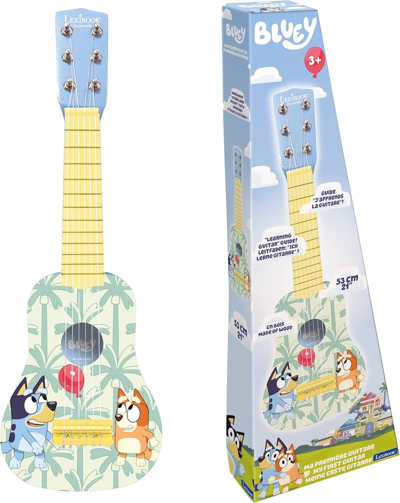 Lexibook Bluey My First Guitar for Children 53 cm 6 Nylon Strings K200BY