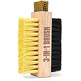 Pink Miracle Multi Purpose Shoe Cleaning Brush - with Strong, Medium and Soft Bristles for All Fabric Types