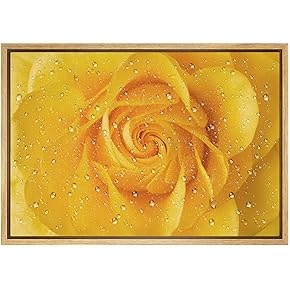 SIGNWIN Framed Canvas Print Wall Art Bright Yellow...