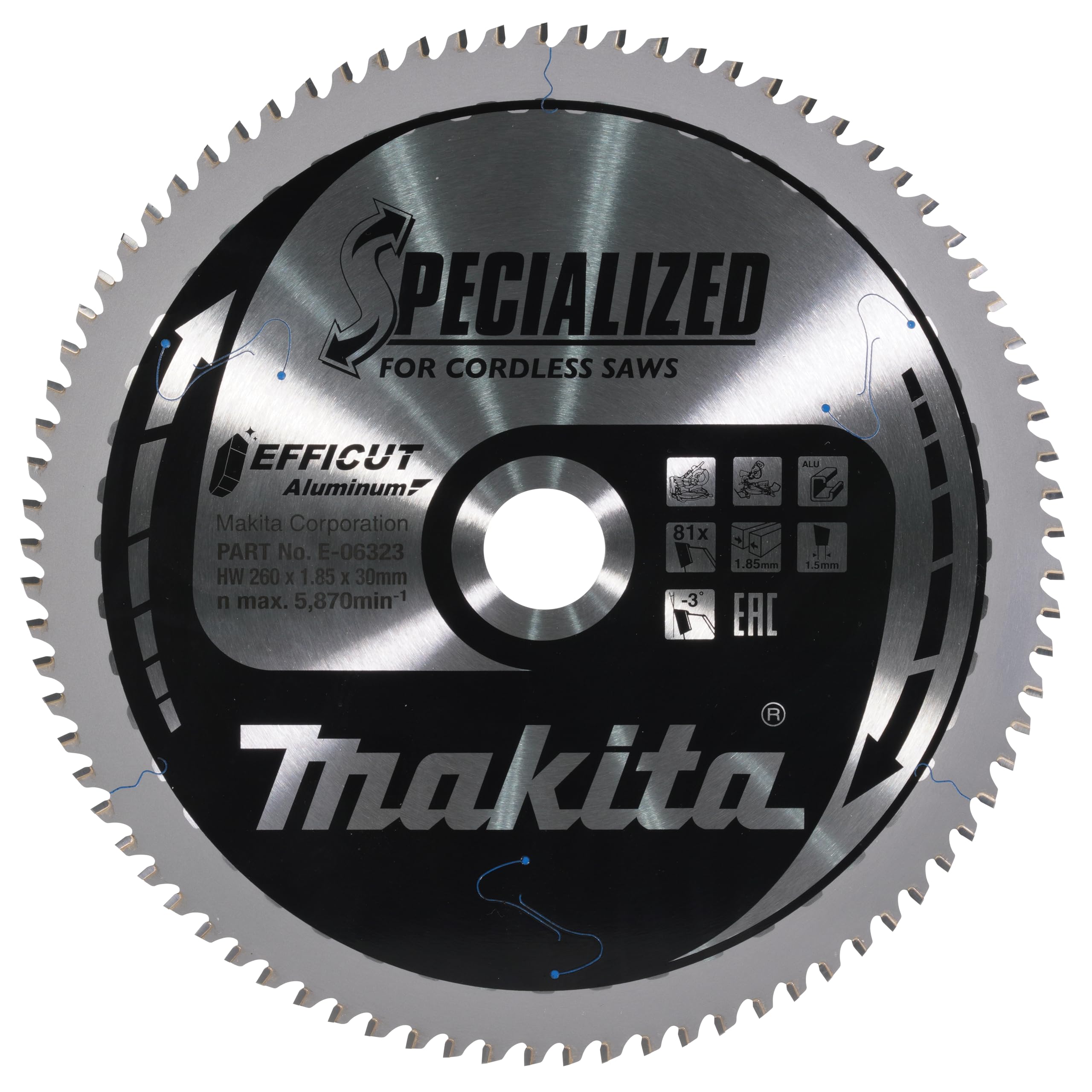 Makita E-06323 TCT Efficut Saw Blade 260x30x81T