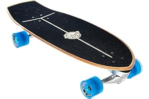Flow Surf Skates Cruiser - 29"x10" 7-Ply North American Maple Deck, Carving Truck, Fully Assembled, Supports up to 275 lbs for Surf-Like Carving