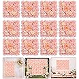 Peach Flower Wall Panel 5ftx3.74ft Peach Artificial Flower Wall Backdrop Wedding Fake Floral Background for Balloon Party Baby Shower Birthday Bridal Decoration