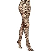 Wolford Leo Tights 20 Denier Pantyhose for Women Leopard Print Sheer Opaque Animal Pattern Hosiery with Knitted Waistband