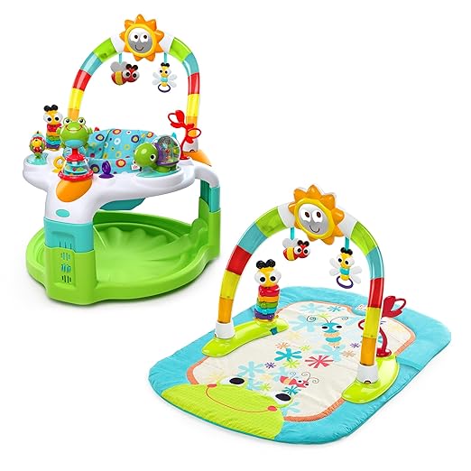 Bright Starts, 2 in 1 Spielcenter und Spieldecke mit Spielbogen, Laugh & Lights