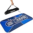 GAMBLUXE 47"X23" / 70"X35" Professional Poker Mat for Table - Smooth Water Repellent Poker Top for Table Nonslip Portable Texas Hold'em Poker Mat + Carrying/Storage Bag for Poker Games, (Blue)
