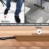MeYuxg Floor Cord Cover 3cm x 1m Heavy Duty Cable Protector Light Brown view 2