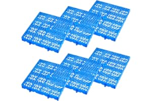 Menkxi 6 Pcs Plastic Pallet for Basement Storage Hdpe Waterproof Grid Ventilation Floor Pallet Lightweight Breathable Grid Pad for Garage Kitchen Supermarket Closet Platform (15.7 x 15.7 x 2 Inch)