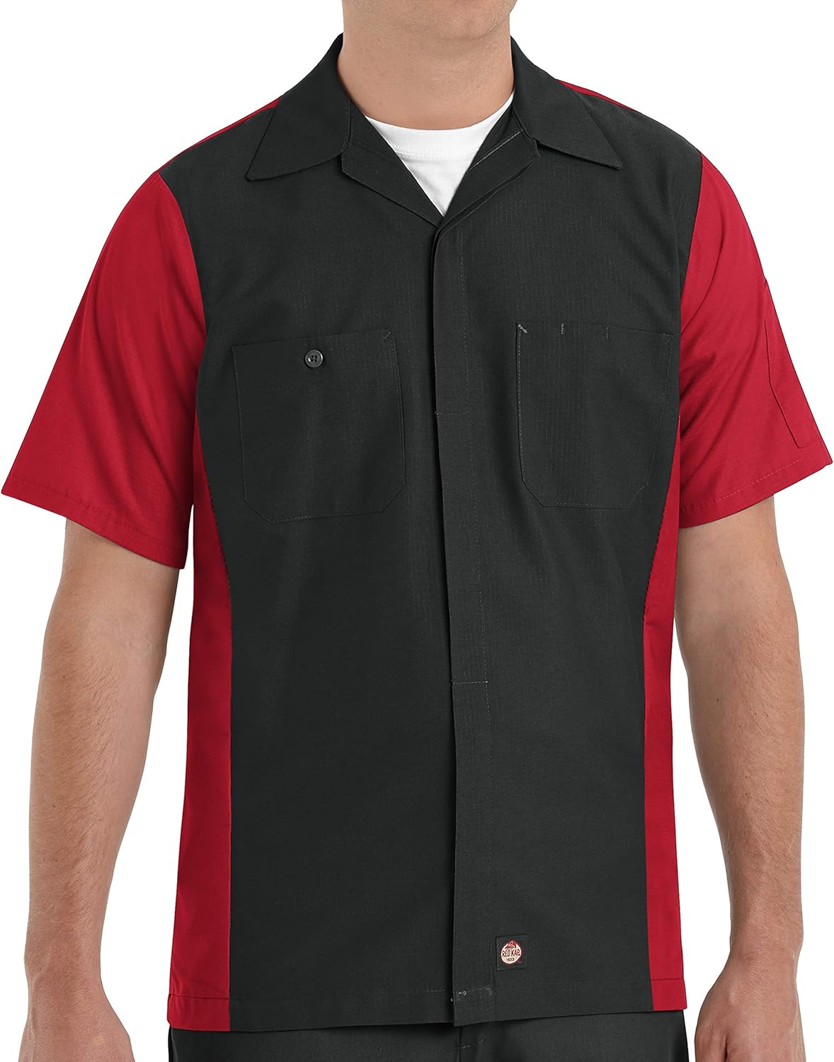 Red Kap Men's Rip-stop Short-sleeve Crew Shirt: Clothing